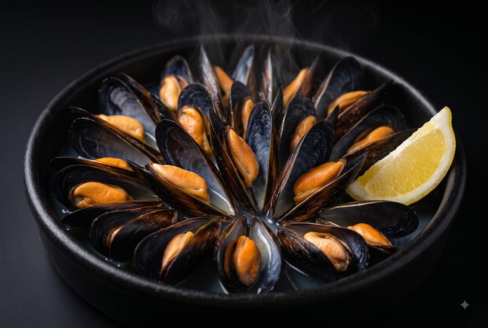 Mejillones al vapor